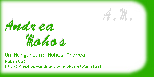 andrea mohos business card